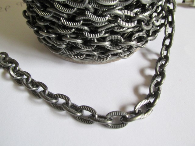 (image for) Chain by the foot - Gun metal oval #CHBS-002
